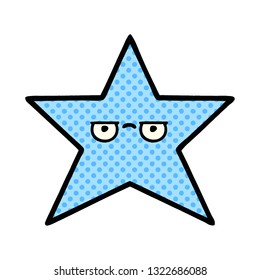 comic book style cartoon of a star fish