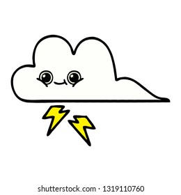 caricatura al estilo de un libro de historietas de una nube de tormenta
