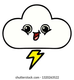 caricatura al estilo de un libro de historietas de una nube de tormenta