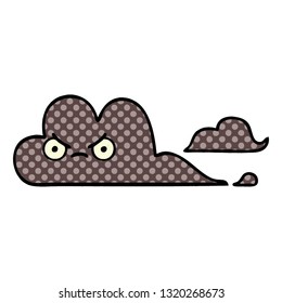 comic book style cartoon of a storm cloud