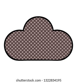 comic book style cartoon of a storm cloud