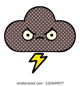 Comicbuch-Cartoon einer Sturmwolke