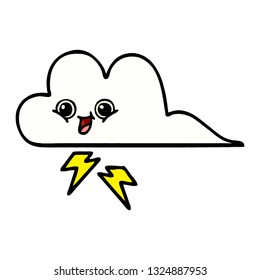 comic book style cartoon of a storm cloud