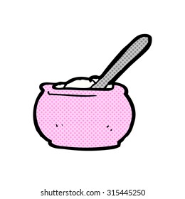 comic book style cartoon sugar bowl