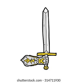 la espada y la mano del estilo de la historieta
