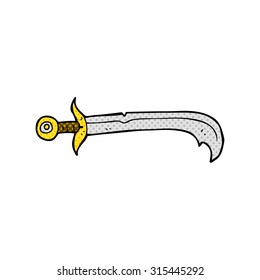espada de dibujos animados estilo libro de historietas
