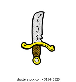 espada de dibujos animados estilo libro de historietas