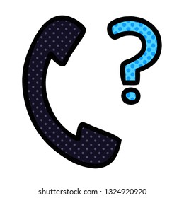 comic book style cartoon of a telephone handset