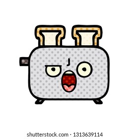 comic book style cartoon of a of a toaster