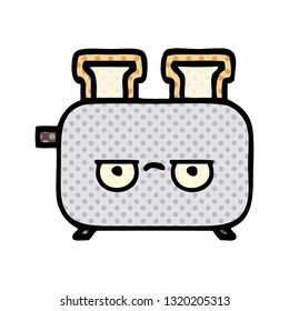 comic book style cartoon of a of a toaster