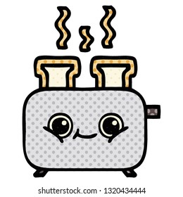 comic book style cartoon of a of a toaster