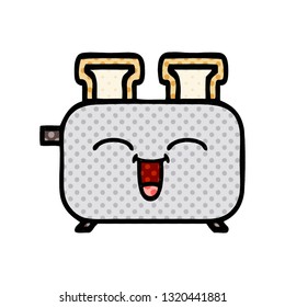 comic book style cartoon of a of a toaster