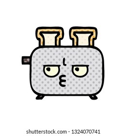 comic book style cartoon of a of a toaster