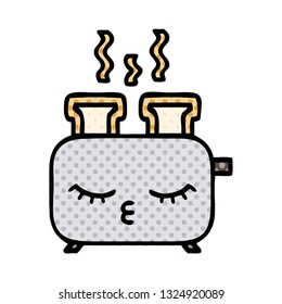 comic book style cartoon of a of a toaster