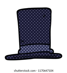 comic book style cartoon top hat