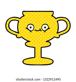 caricatura de un trofeo al estilo de un libro de historietas