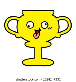 Comicbuch-Cartoon einer Trophäe