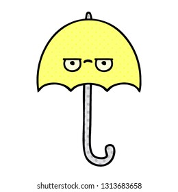 Comicbuch-Cartoon eines Regenschirms