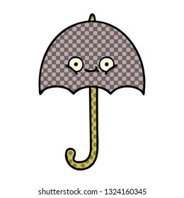 caricatura de un paraguas al estilo de un libro de historietas