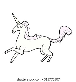caricatura del estilo de un libro de historietas unicorn