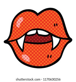 comic book style cartoon vampire mouth