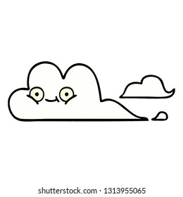 caricatura del estilo de un libro de historietas de una nube blanca