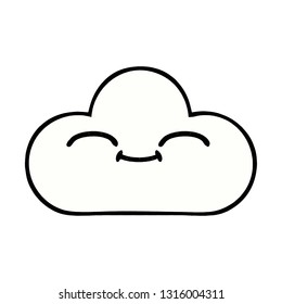 comic book style cartoon of a white cloud