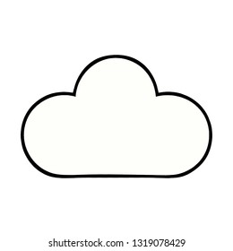 Comicbuch-Cartoon auf einer weißen Wolke