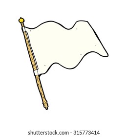 comic book style cartoon white flag