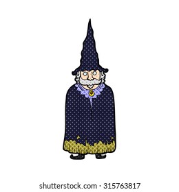 comic book style cartoon wizard