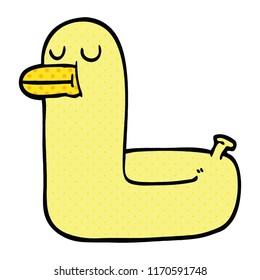 comic book style cartoon yellow ring duck