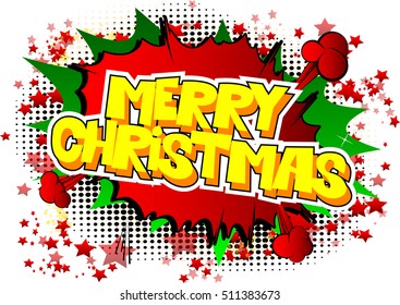 Comic book style Christmas card.