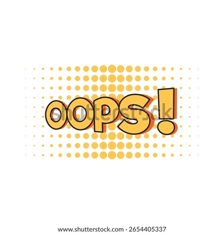 Comic book style oops exclamation point.