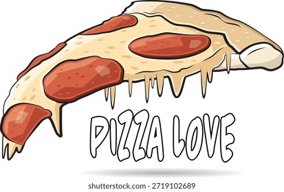 Estilo de cómic estilo pizza.
Deliciosa buena pizza...