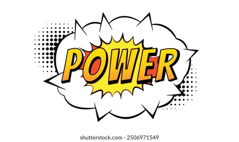 Estilo de cómic Power Explosion Word Art