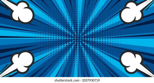 Comic book style promo background. Vector halftone texture