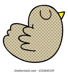 pájaro peculiar de dibujos animados estilo libro de historietas
