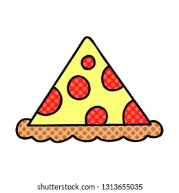 historieta estilo libro de historietas peculiar rebanada de caricatura de pizza
