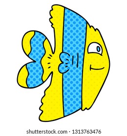 comic book style quirky cartoon fish 