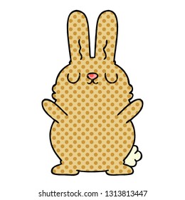 comic book style quirky cartoon rabbit