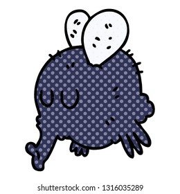 comic book style quirky cartoon fly