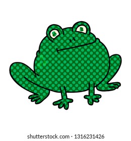 comic book style quirky cartoon frog