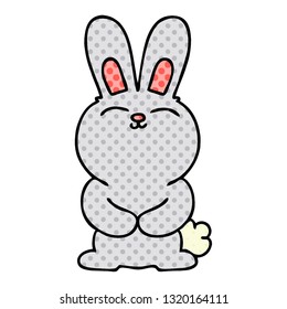 comic book style quirky cartoon rabbit