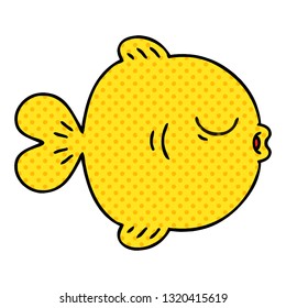 comic book style quirky cartoon fish