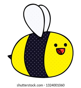 comic book style quirky cartoon bumblebee