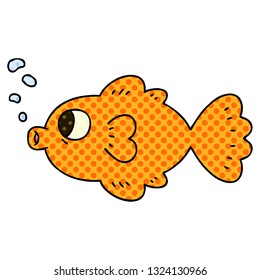 comic book style quirky cartoon fish