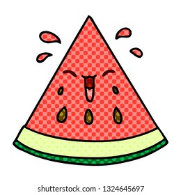 comic book style quirky cartoon watermelon 