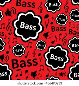 Comic book style seamless bass