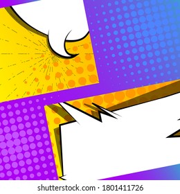 Comic book style social media story or post template. Premium abstract comics vector background.