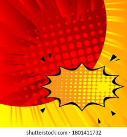 Comic book style social media story or post template. Premium abstract comics vector background.